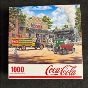 Coca Cola Nostalgic Train Scene Puzzle - 1000 Pieces